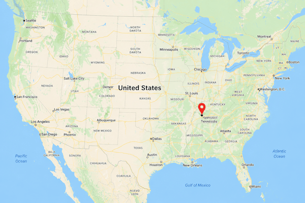Map showing church location